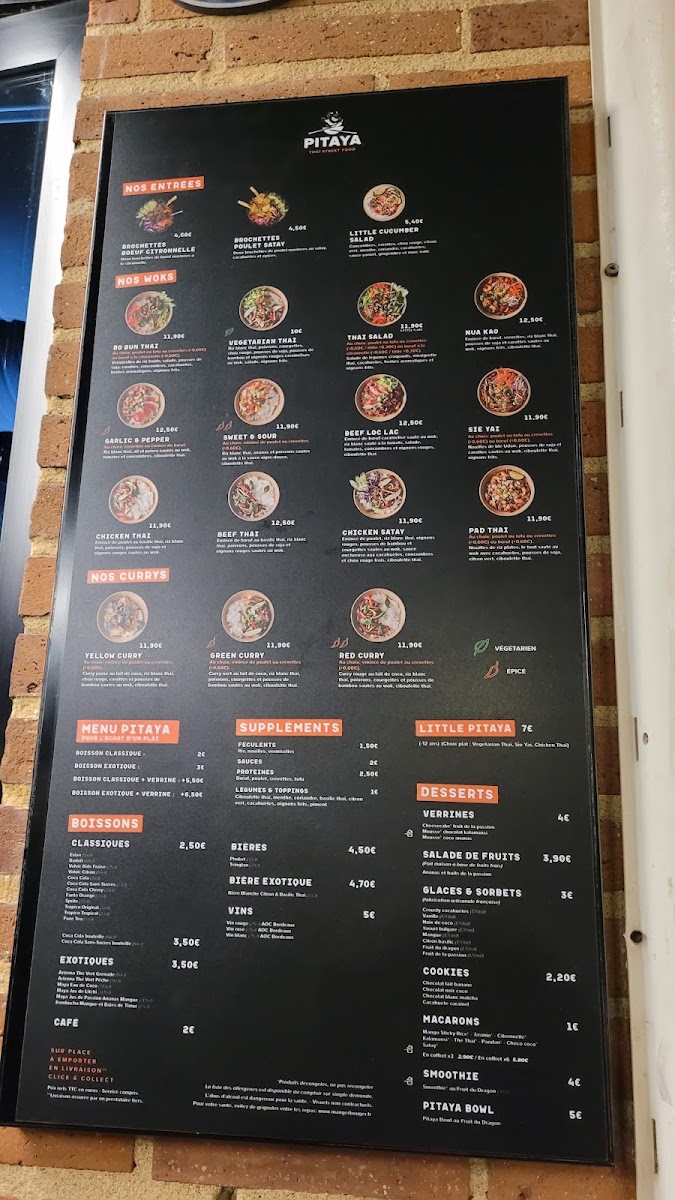 Menu Pitaya Thaï Street Food-7